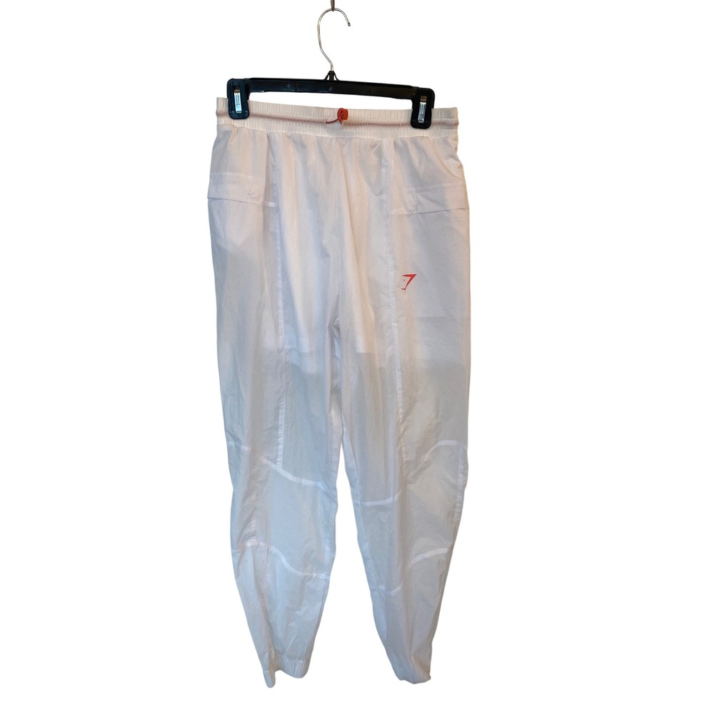 Gymshark White Lightweight Track Pants Joggers Womens XS Athletic Casual